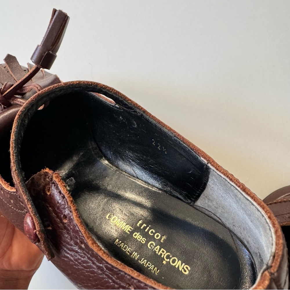 Tricot Comme des Garçons Brown Tassel Mary Jane Loafers - Picture 10 of 13